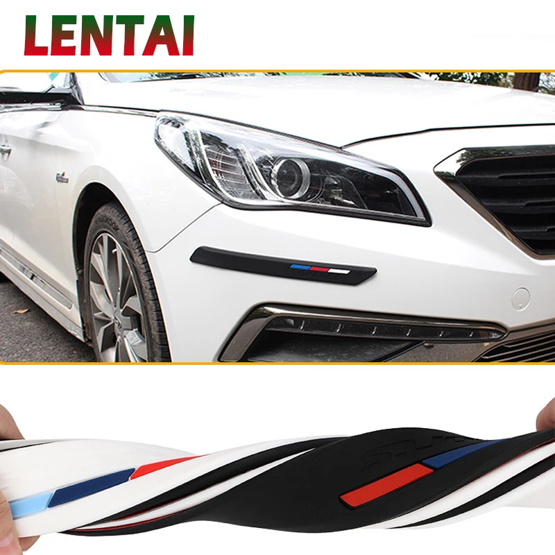 LENTAI 1Pair Auto Car Head Bumper Anti-collision Strip Stickers For Toyota Corolla c-hr Avensis RAV4 Auris Kia Rio Ceed Sportage |
