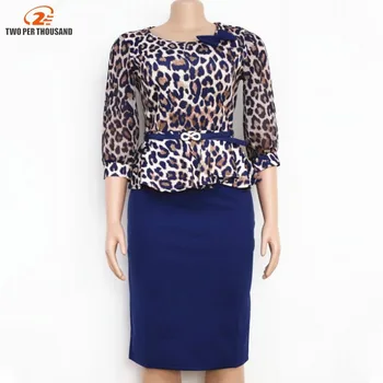 

2019 Spring Women Elegant Vintage Leopard Print Pinup Stretch Leger Bodycon Build -in Midi Knee -length Dress Women Vestido