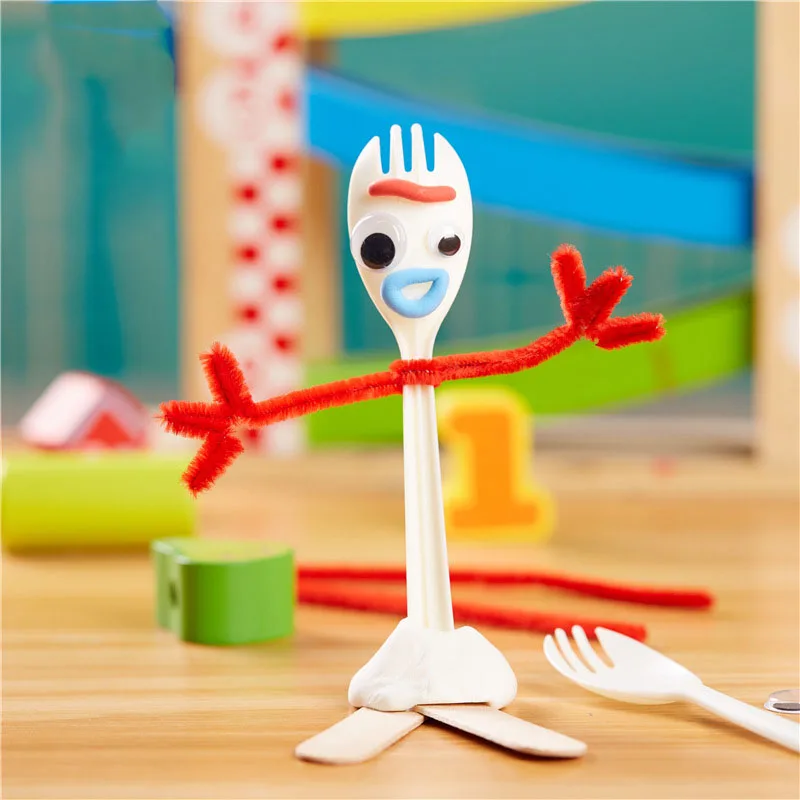 

50Pcs/set 14cm Toy DIY Forky Story 4 Cartoon Handmade Action Fgure Collectible Doll Toys For Children