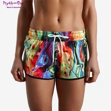 Летние женские пляжные шорты для водных видов спорта, штаны с 3D принтом, женские шорты для бега, быстросохнущие свободные шорты для плавания, серфинга, доски для плавания