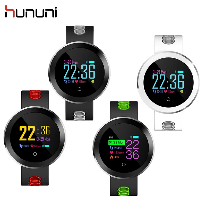 Оригинальный HUNUNI Q8pro спортивные часы Bluetooth браслет Для мужчин женщин Pedmeter Фитнес