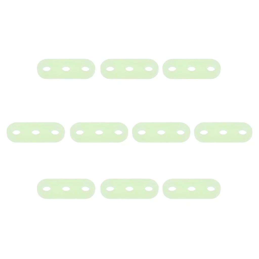 10pcs 3 Holes Ultralight Plastic Guy Line Runners Cord Adjusters Glow At Night for Outdoor Activities Tent Camping Hiking