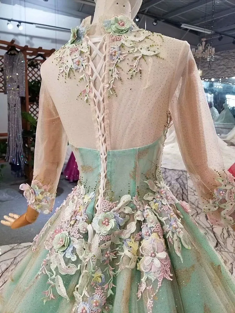 Vestido дебютантное бальное платье Бальные платья салатовый с открытыми плечами 3D цветы сладкий 16 платье Vestidos De 15 Anos