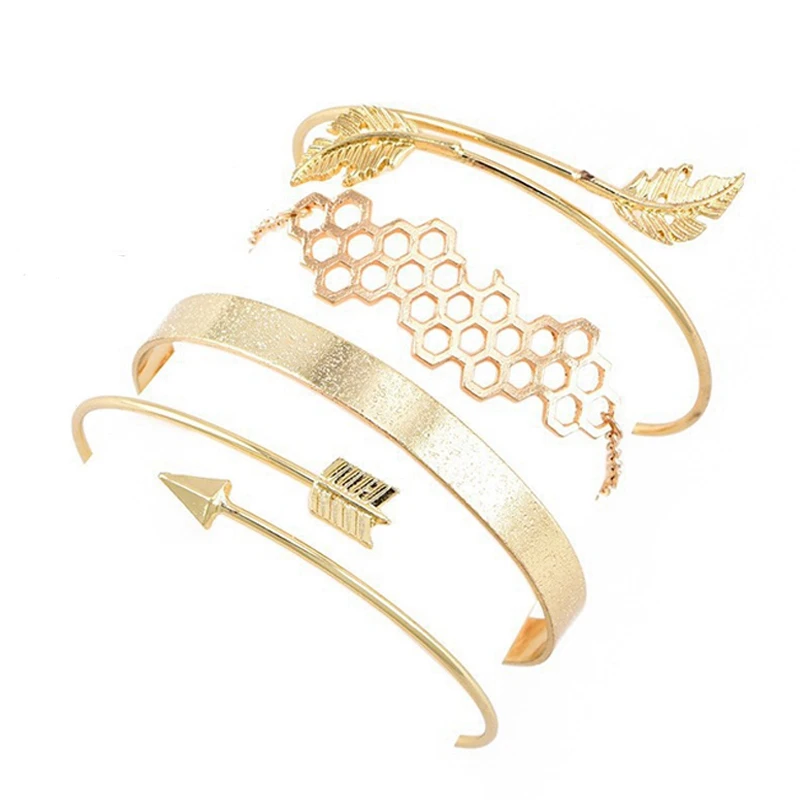 Изысканно вырезанные листья полый круглый золотой браслет с цепочкой женский шарм вечерние еомплект на цепочках комбинированный подарок любителю