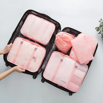 

6PCS/Set Travel Organizer Storage Bag Kit Clothes Organizer Bags Pouch Suitcase Home Closet Bags Container