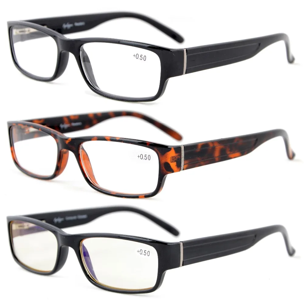 R092 Mix Eyekepper 3 Pack Quality Spring Hinges Reading Glasses Include