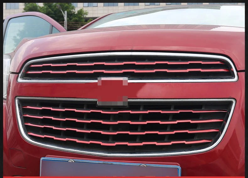 Для Chevrolet TRAX- нержавеющая сталь передний бампер решетка гриль рамка отделка полоски 6 шт. автомобиля Стайлинг