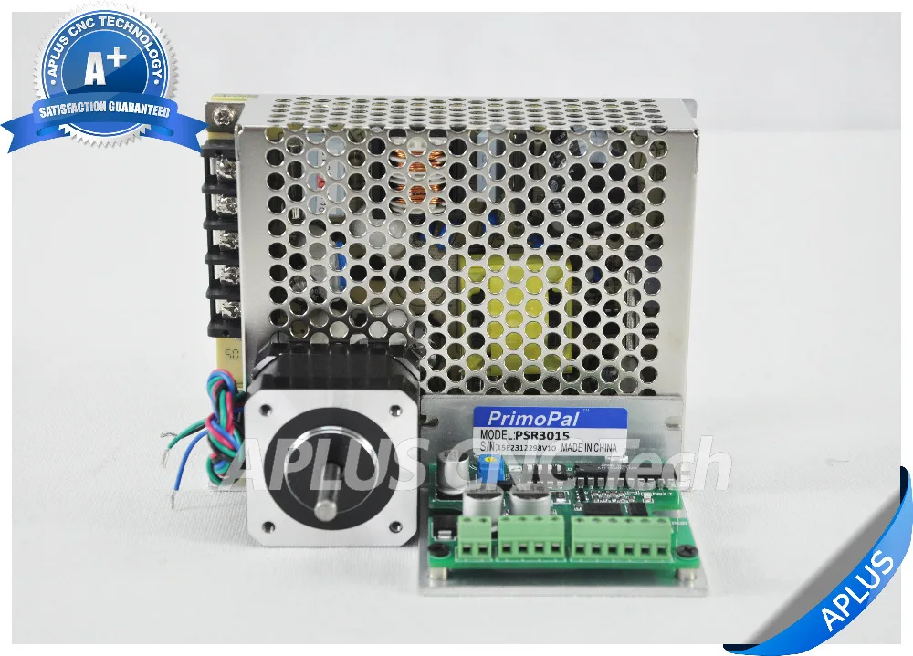 1 Ось NEMA 17 шаговый двигатель 40 0 унций и драйвер PSR3015 24 В Комплект питания |