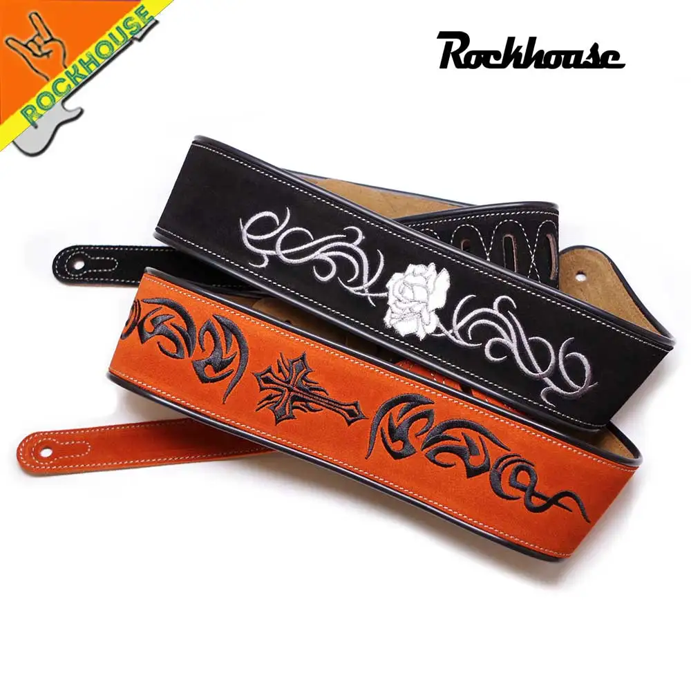Double Nubuck Strap Frosted Leather Electric Guitar Strap