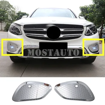 

For Benz GLC X205 X253 ABS Front Fog Light Lamp Cover Trim 2015-2018 2pcs