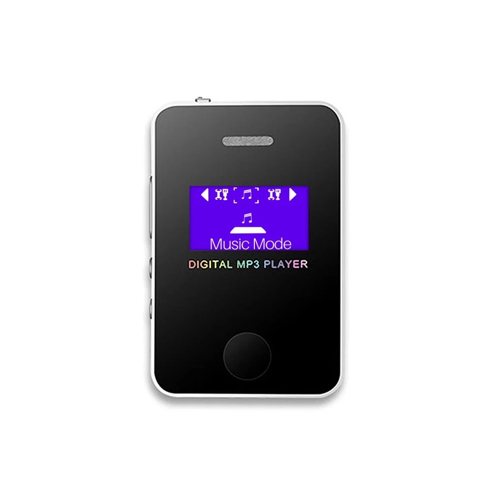 Powstro 1,1 дюймов спортивный цифровой MP3-плеер с динамиком мини MP3 музыкальный плеер usb зарядка поддержка 16 Гб Micro SD карта