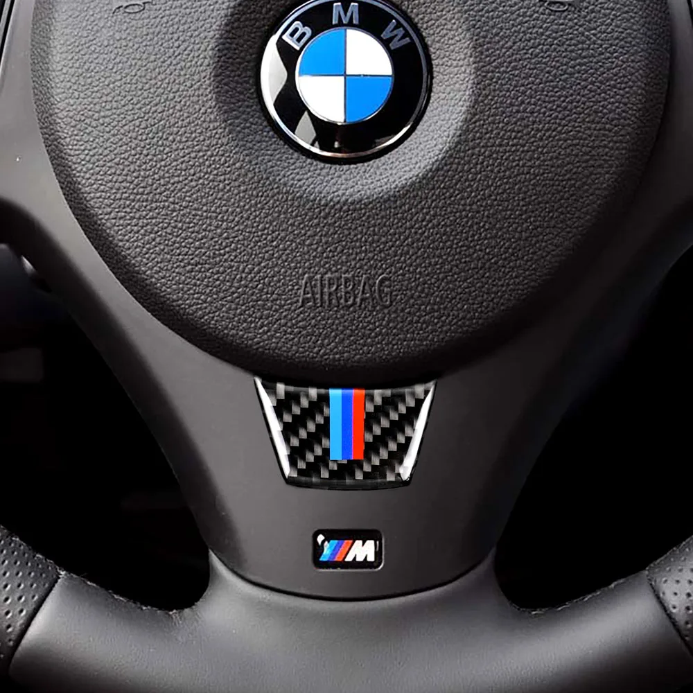Декоративная накладка на руль из углеродного волокна для автомобиля, высококачественные автомобильные аксессуары для BMW E90 E92 E93 3 серии