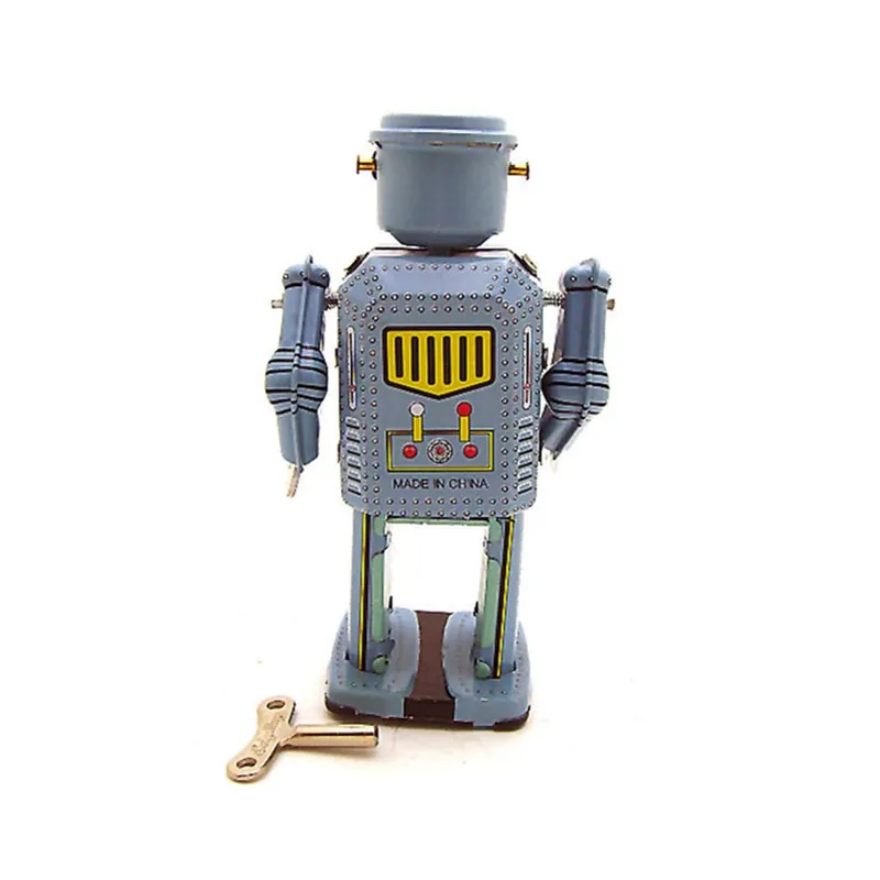 Винтажный Ретро Механический робот оловянные игрушки Классический Заводной Робот Коллекционная жестяная игрушка для взрослых детей коллекционный подарок