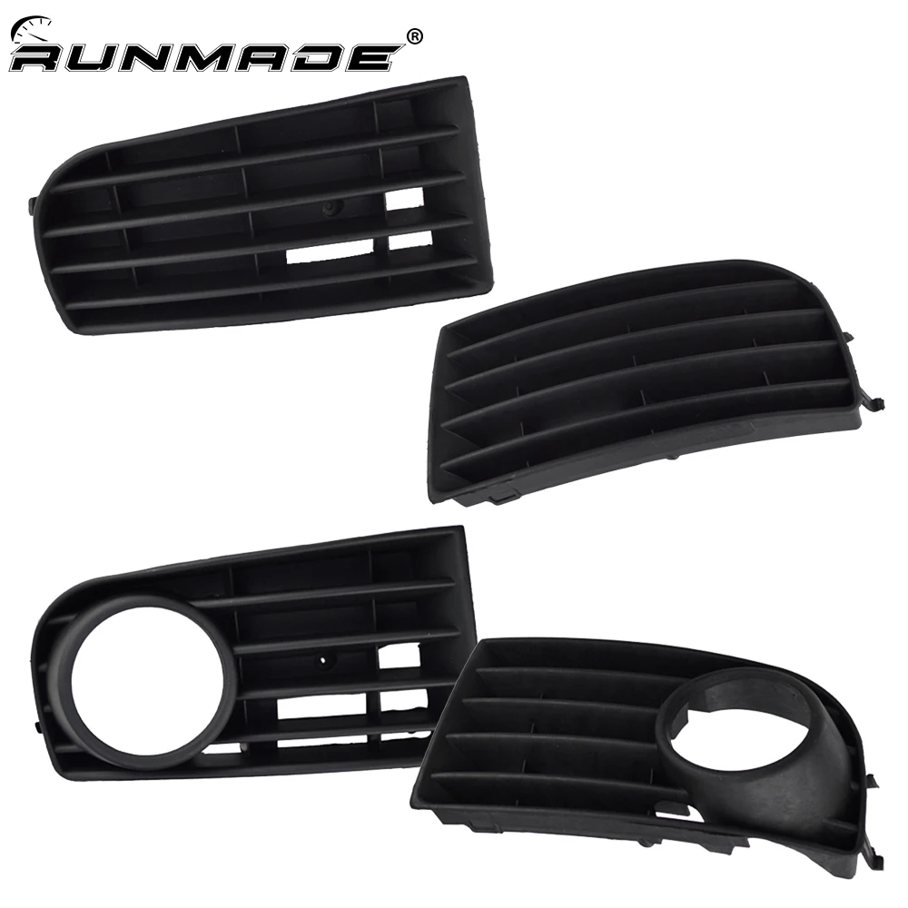

runmade ABS Plastic Front Bumper Fog Light Grill With Hole For 2005-2009 Golf 5 Mk5