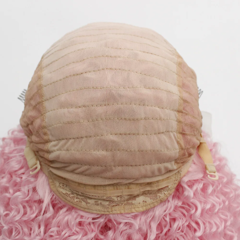 V'NICE 20-26 дюймов кудрявые натуральные бесклеевые розовые синтетические парики на кружеве для черных женщин длинные термостойкие волокна волос