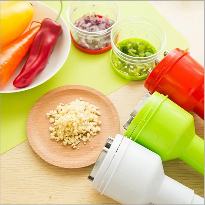1pc Multi functional Hand Chopper Plastic Garlic Presses Fruit Salad