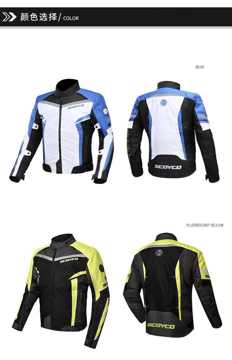 SCOYCO Мужское пальто, светоотражающая зимняя мотоциклетная куртка, куртка для верховой езды, рыцарская куртка с защитой от Краш, мотоциклетная теплая одежда JK92