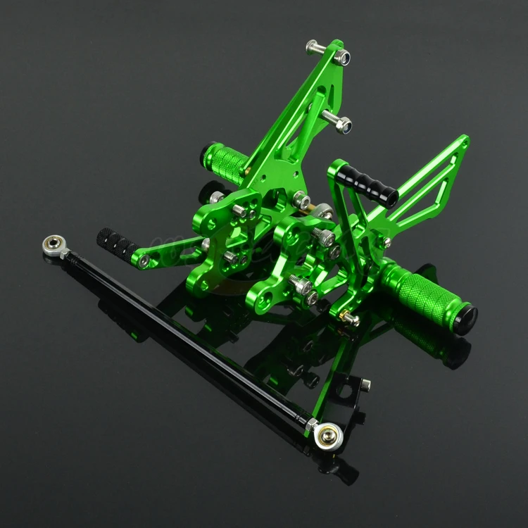 Регулируемые подножки для мотоциклов с ЧПУ педалей KAWASAKI ZX 14 ZZR1400 2006 2011 06 07 08 09 10