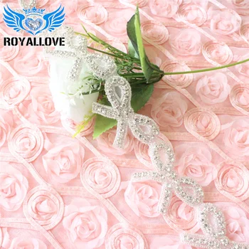 

10 Yards Crystal Bow rhinestone wedding applique, beaded crystal patch Trimmings, DIY wedding sash, headband craft, headpiece