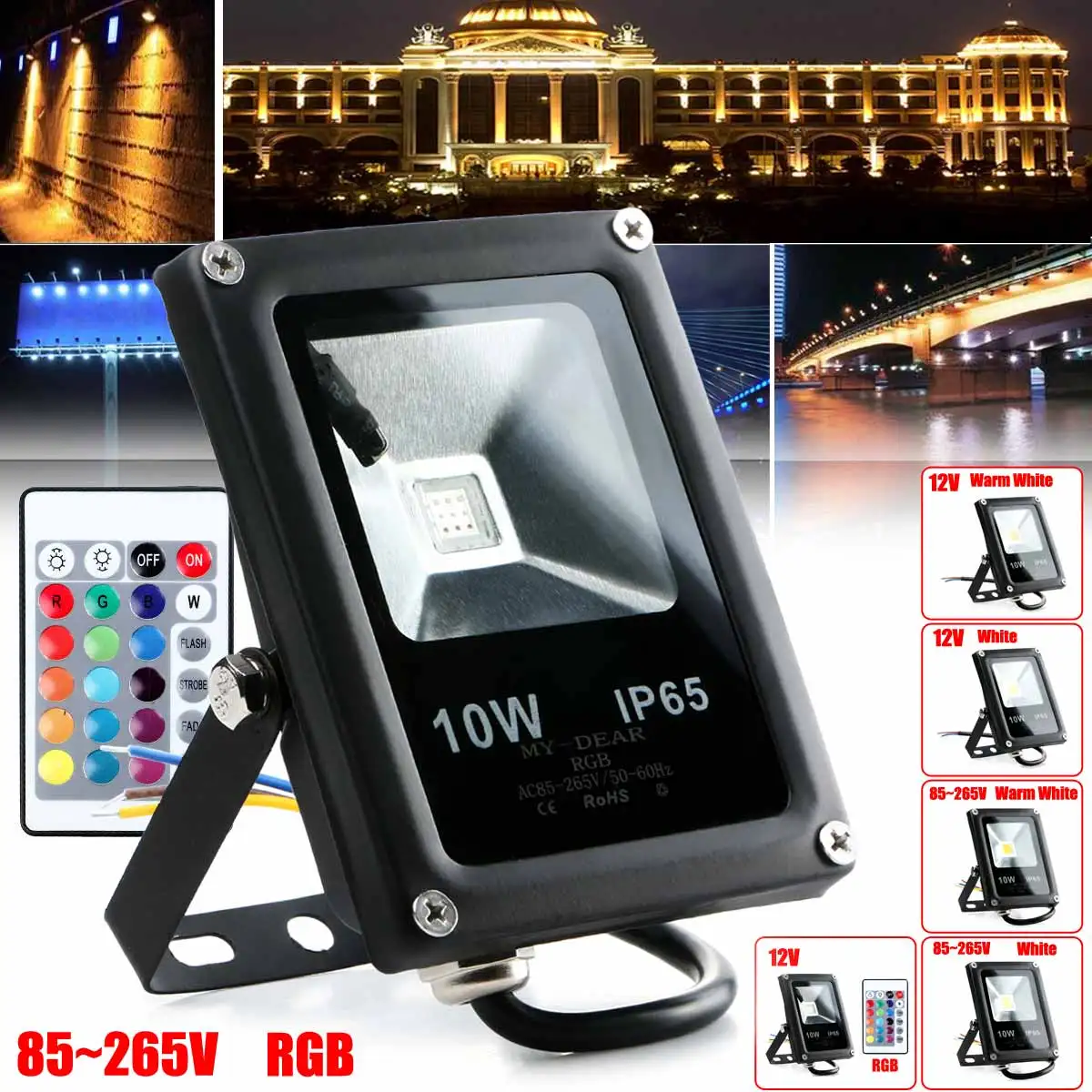 

Newest 1Pc LED Flood Light 10W Waterproof IP65 Outdoor Flat LED Light Landscape Lighting Outdoor Lighting Spotlight 12V/85-265V