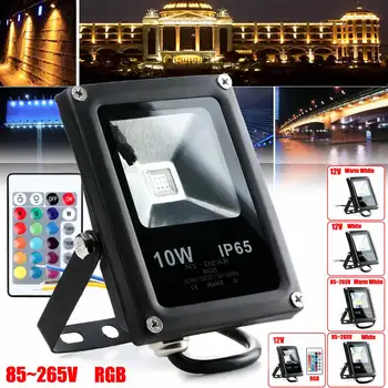 

Newest 1Pc LED Flood Light 10W Waterproof IP65 Outdoor Flat LED Light Landscape Lighting Outdoor Lighting Spotlight 12V/85-265V