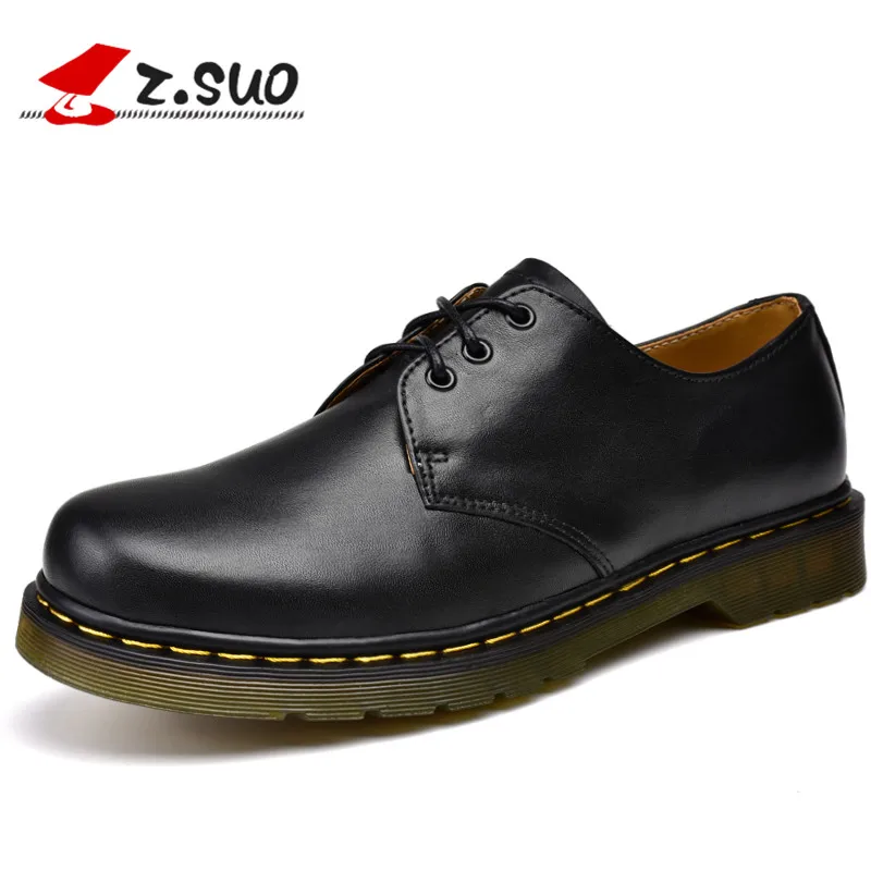 

Z. Suo men's shoes, spring and autumn leather casual shoes, stylish solid color with shoes, non-slip wear-resistant TPR ZS18018