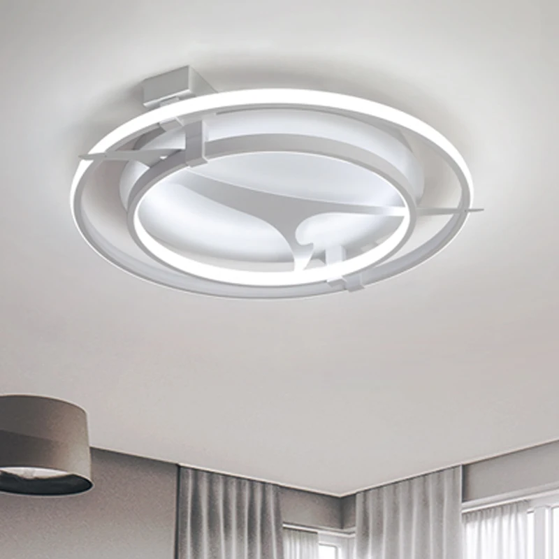 

modern Led chandelier for living room bed room foyer dimmable chandelier lights surface mounted 10-15square meters White/Black