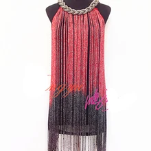 Индивидуальные кисточкой латинские танцы Самба Сальса Румба Женская одежда для спортивных танцев платье