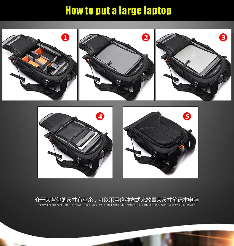 Один размер больше для профессиональной цифровой камеры slr сумка Анти-кражи рюкзак для камеры модные NOVAGEAR 80404
