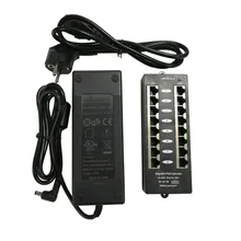 GPOEA-8-48v120w режим Gigabit Passive PoE 8 Порты и разъёмы Мощность over Ethernet инжектор с 48 В адаптер переменного тока для Cisco/ yealink ip-телефоны