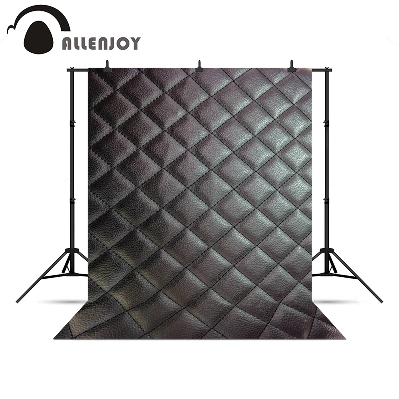 Фон Allenjoy для фотосъемки черная кожа изголовье кровати 3D настоящие фоны