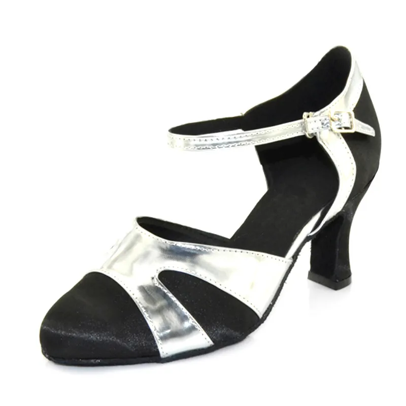 High Quality Ladies Women Tango Salsa Ballroom Latin Dance Shoes with Suede Sole 2.36 3.25 Inch Heels