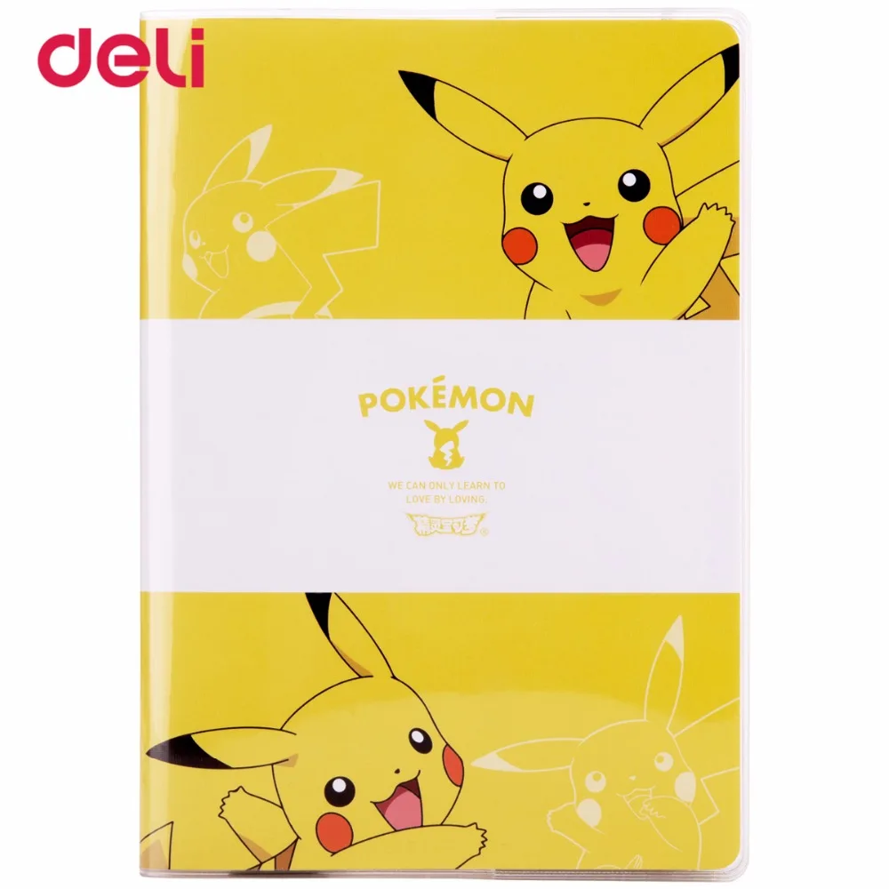 Deli pokemon cute водонепроницаемый чехол из ПВХ записная книжка pikachu журнал план kawaii