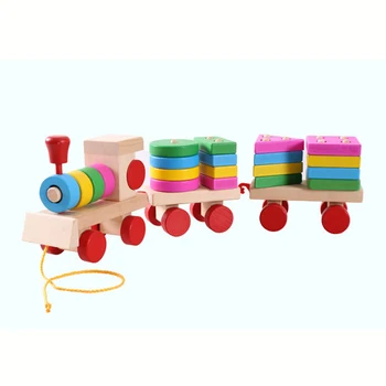 

Chanycore Learning Educational Wooden Toys Geometric Shape Blocks Column Board Train Sorting Matching ydl Montessori Gifts 4124