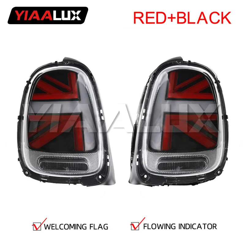 YIAALUX Car Styling for BMW MINI F55 F56 F57 Tail Lights 2013-now for MINI Rear Light DRL+Turn Signal+Brake+Reverse LED lights - Цвет: Red-Black