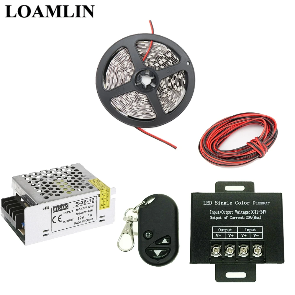 12 В постоянного тока Светодиодная лента 5050SMD белый/теплый белый/синий/красный
