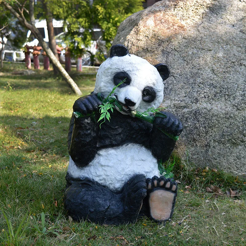 

64cm Animals Bust Simulation Panda Statue Bears Resin Art & Craft Home Decoration Accessories For Living Room L2234