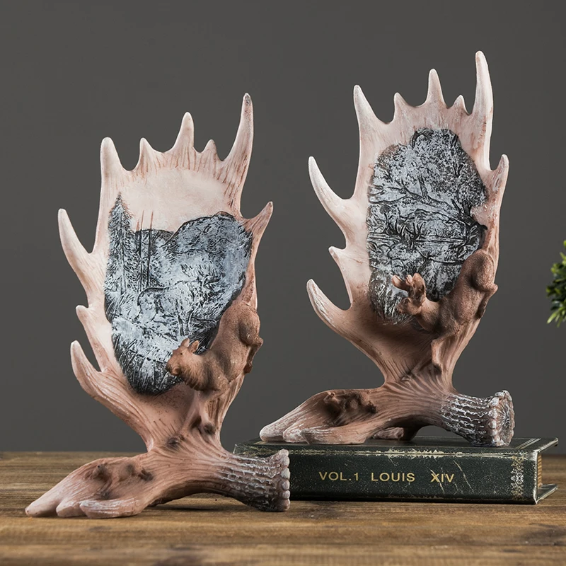 

Creative American Resin Deer Furnishing articles home sitting room office desktop wine TV ark soft adornment Crafts