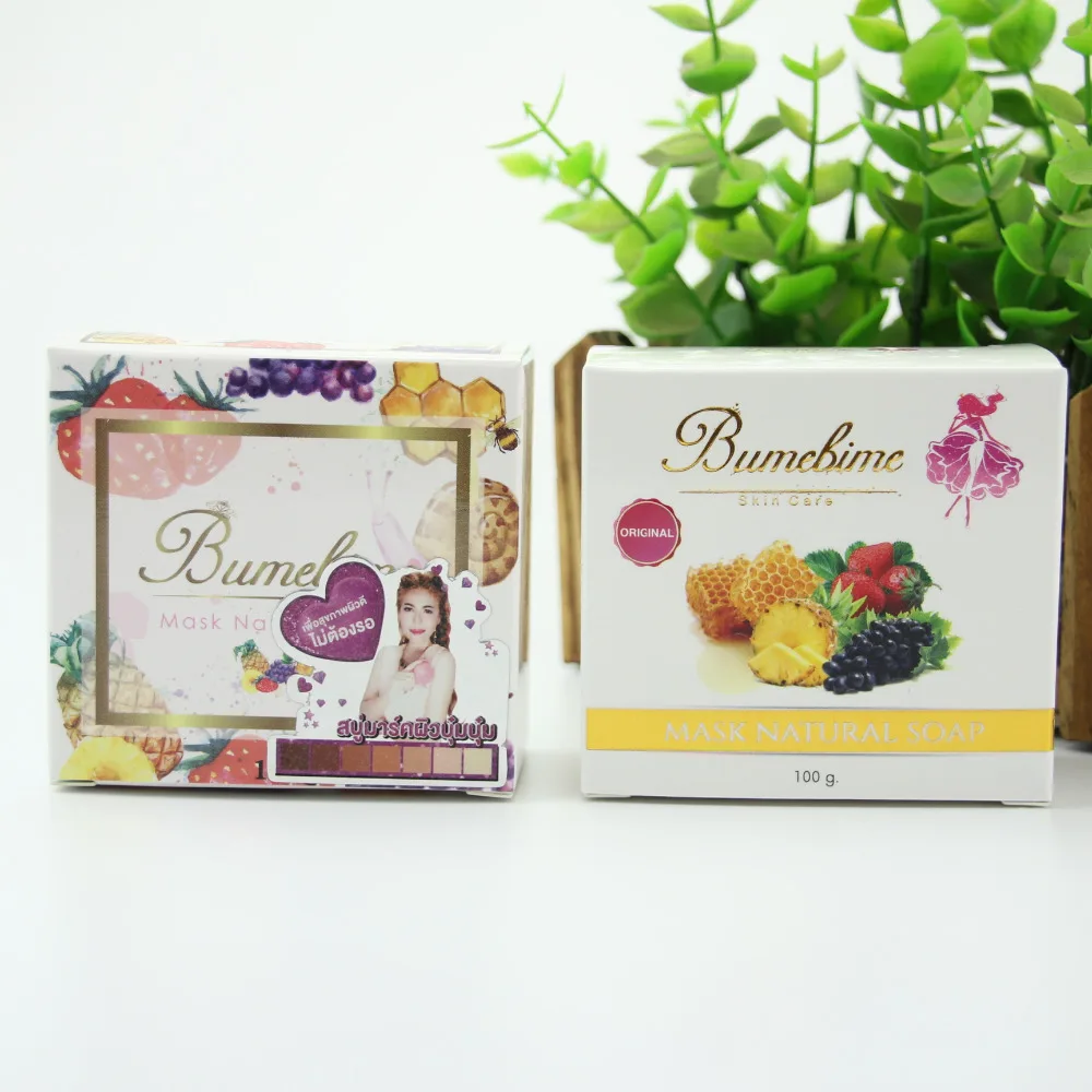 10pcs Bumebime Whitening Soap Thailand Handmade Soaps Fruits Essential