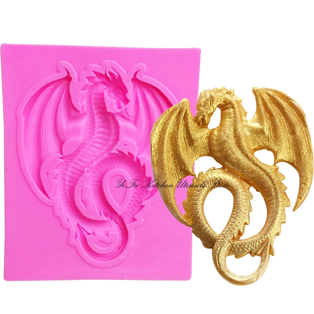 Buy Dragon silicone molds fondant mold cake decorating