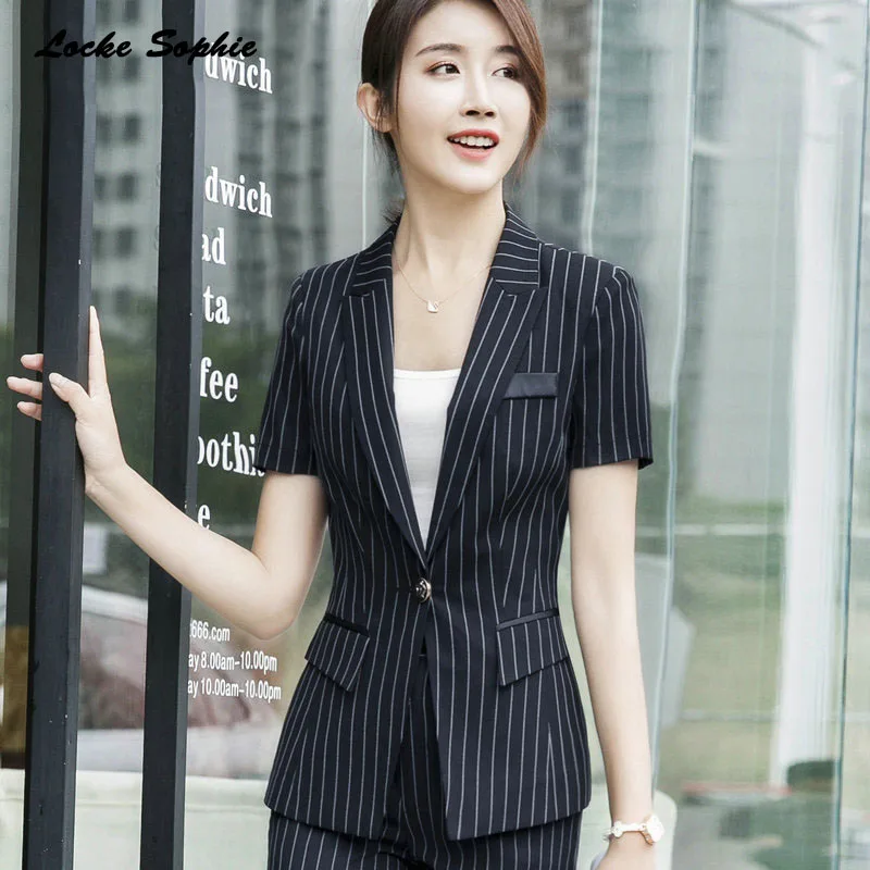 1pcs Women's Plus size Blazers coats 2019 Summer cotton blend Short sleeve Small Suits jackets ladies Skinny Blazers Suits coats