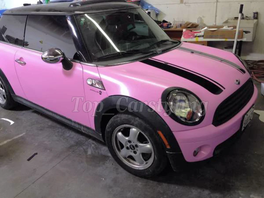 pink satin  matte vinyl car wrap film.jpg