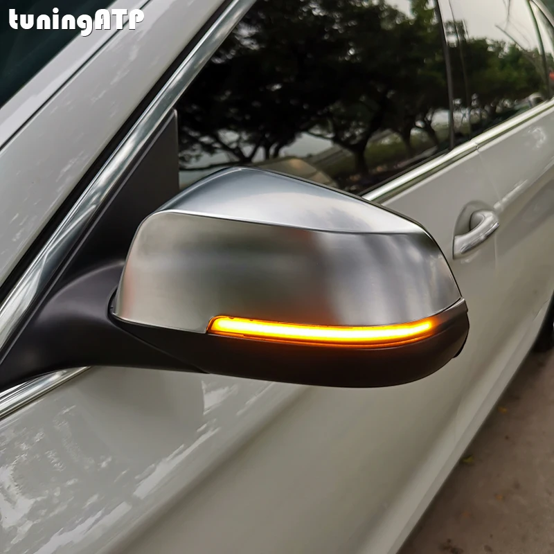 tuningATP Smoked LED Side Mirror Indicator Dynamic Turn Signals for BMW