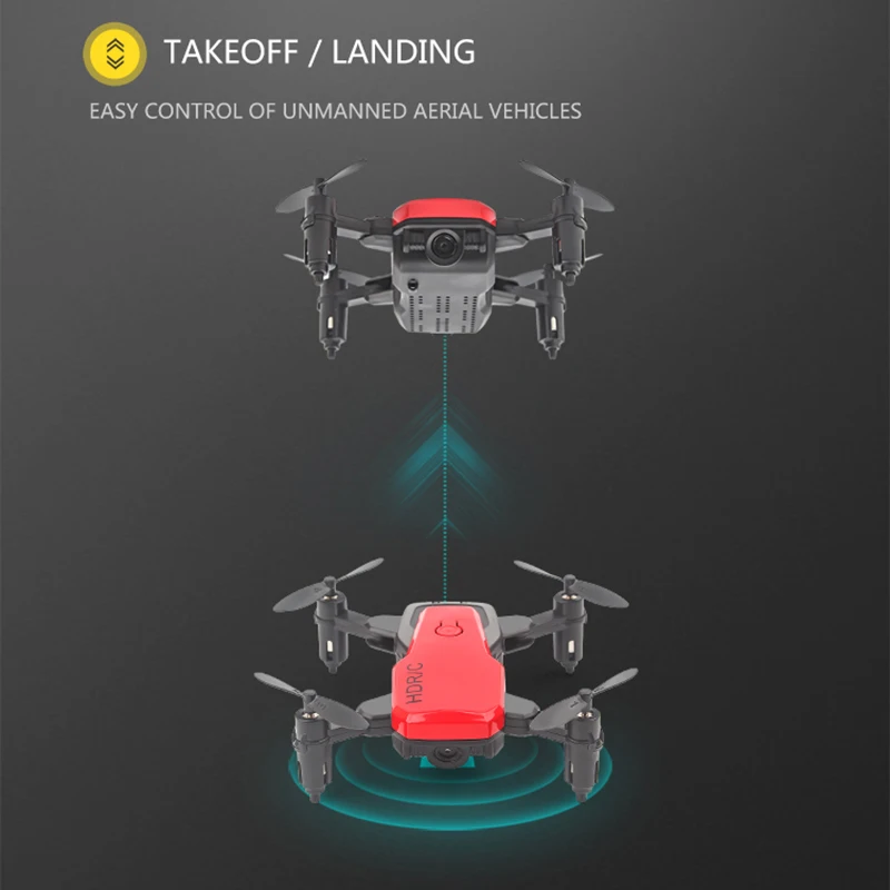 Buy Foldable Mini Drone With RC Quadrocopter With Camera HD Quad Counter With High Hold RC Helicopter VS E61 HS210 E511S S9HW E016H