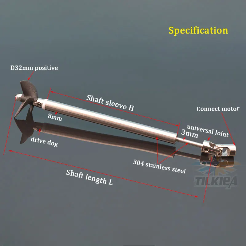 2 Alberi Elica In Acciaio Inox Per Modelli Navi RC – Kit Albero Da 3mm Con Manicotto, Varie Lunghezze (150-200mm), Fai Da Te