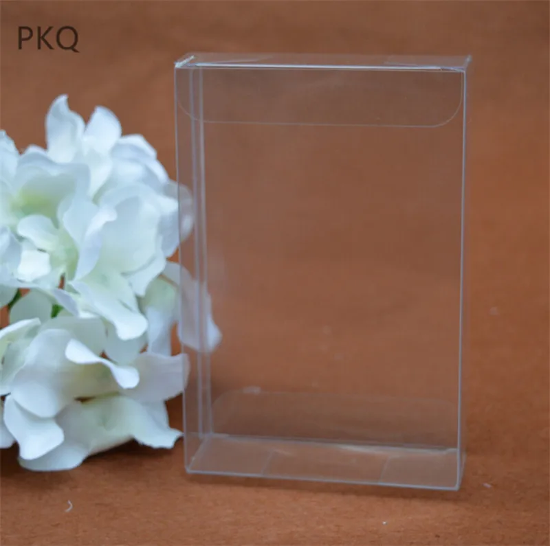 

50pcs 7 sizes Clear PVC Boxes Transparent Plastic Packaging Box Rectangle Gift/Crafts Storage Box Party Decoration Favor Box