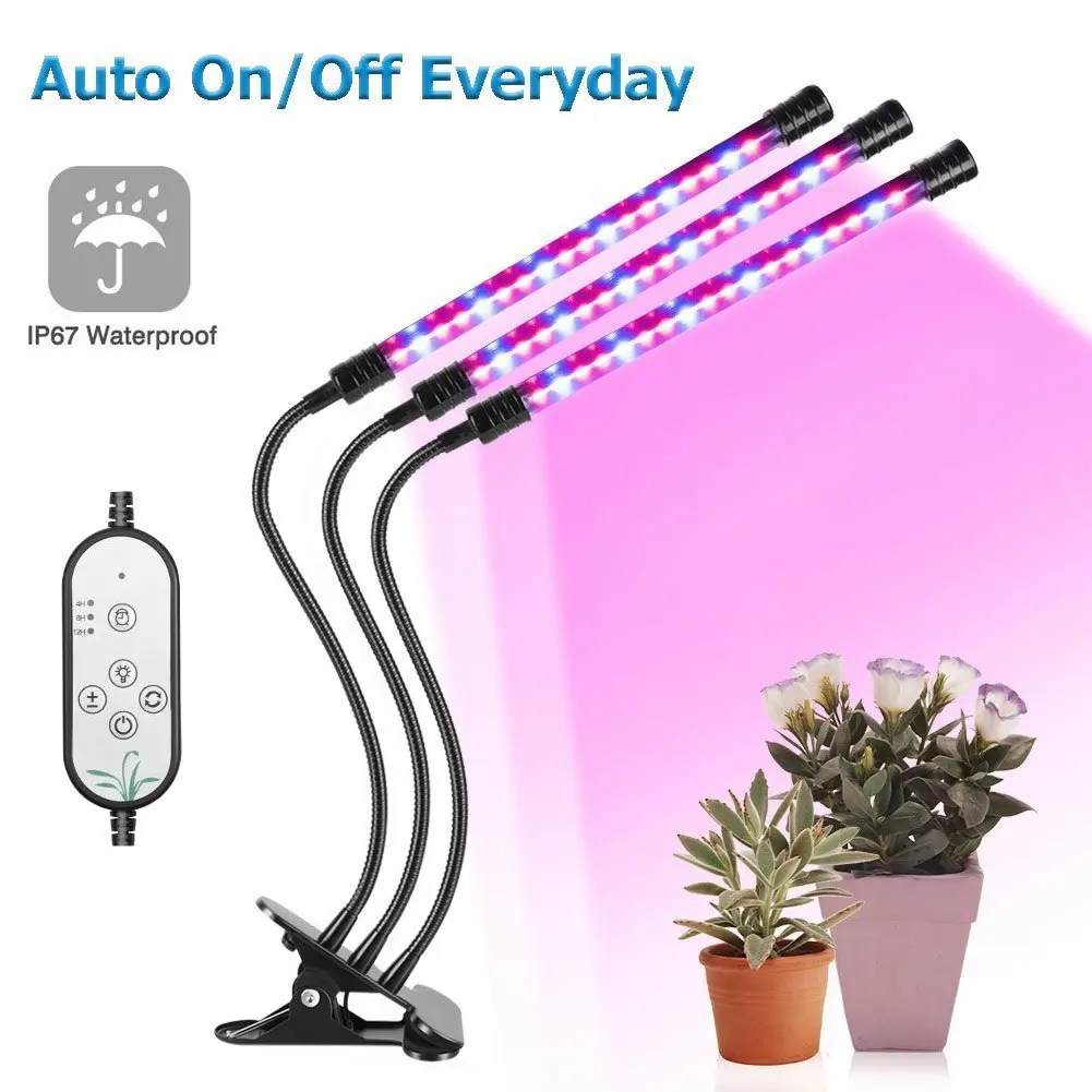 

LED Full Spectrum 18/27W Indoor and Controller Clamp Dual-ended Timing Waterproof Plant Growth Lamp