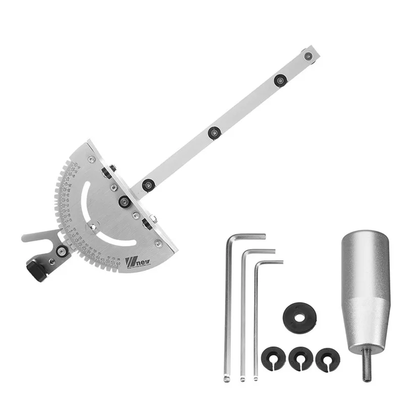Cheap Miter Gauge Table Saw Router Aluminum 450mm Length Miter Gauge Router Sawing Accessories Ruler For Woodworking DIY Tools