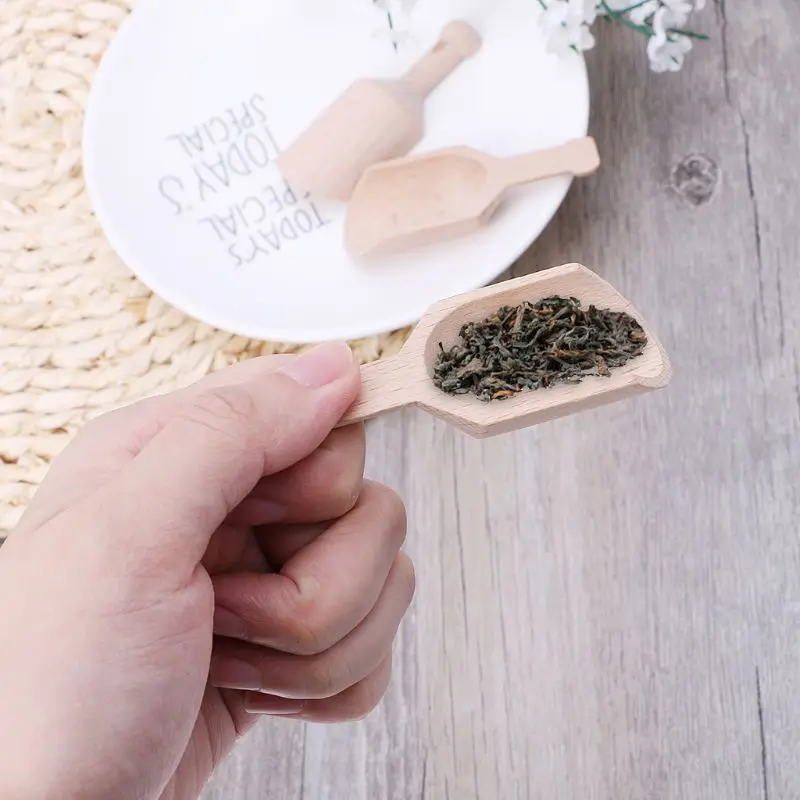 

Mini Handmade Wooden Tea Sugar Salt And Scented Tea Multi Use Spoon