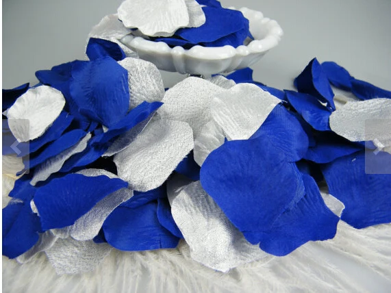 

1000 Silver & Royal Cobalt Blue Rose Petals | Little Prince Party Decorations | Artificial Petals | Table Centerpiece